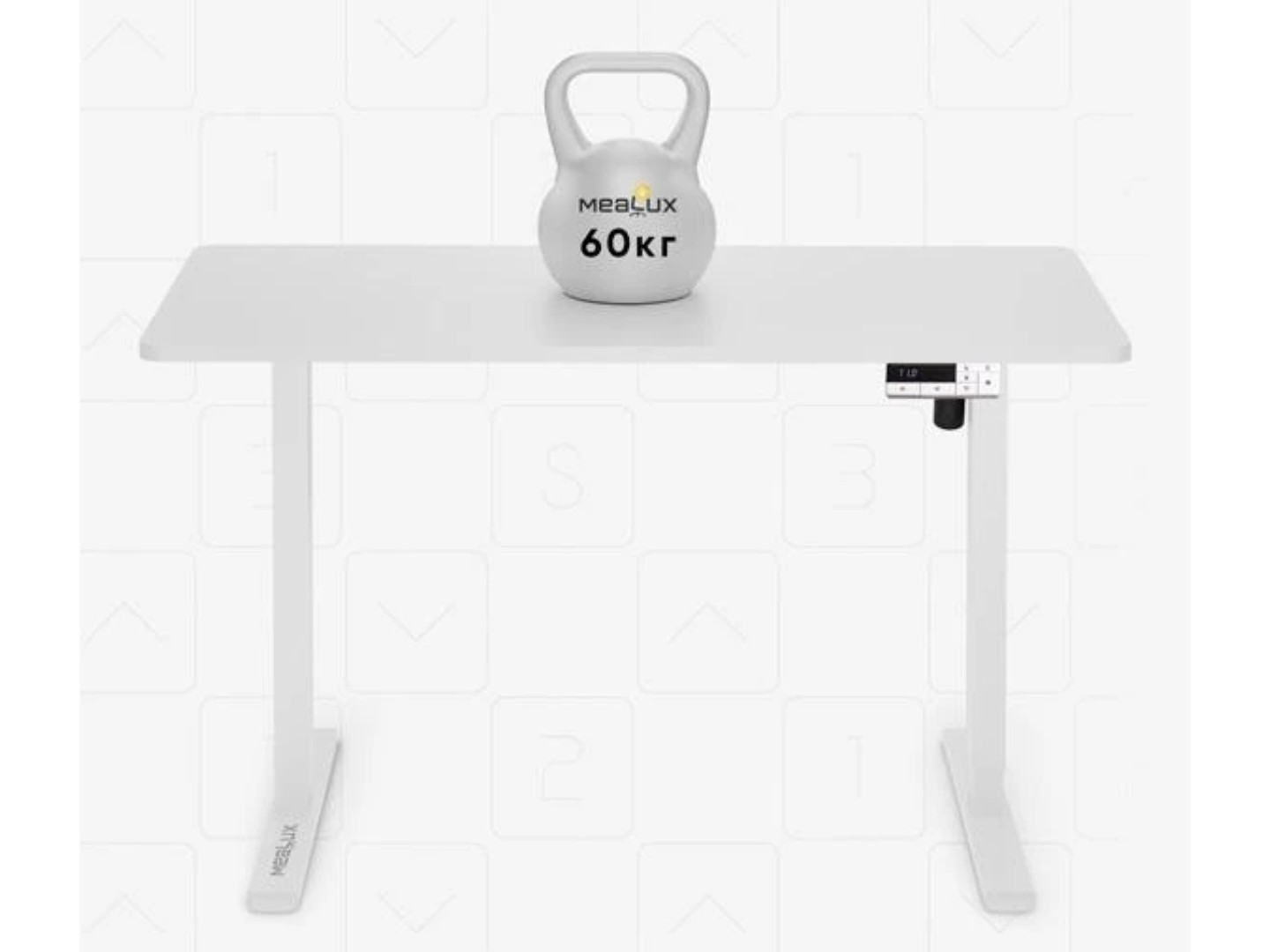 Стіл з електрорегулюванням висоти Mealux PowerDesk Lite White (EVO-201 Lite W/W) — фото 4